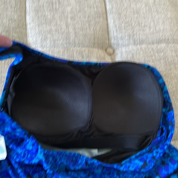 BEACH BELLE WOMENS BLUE NEW WITH TAGS SWIMWEAR TOP SIZE 16 - Picture 4 of 12